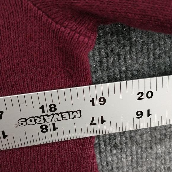 J. Jill Women's Pullover Knit Sweater Red Burgundy Medium Long Sleeve Mock Neck - Picture 13 of 13